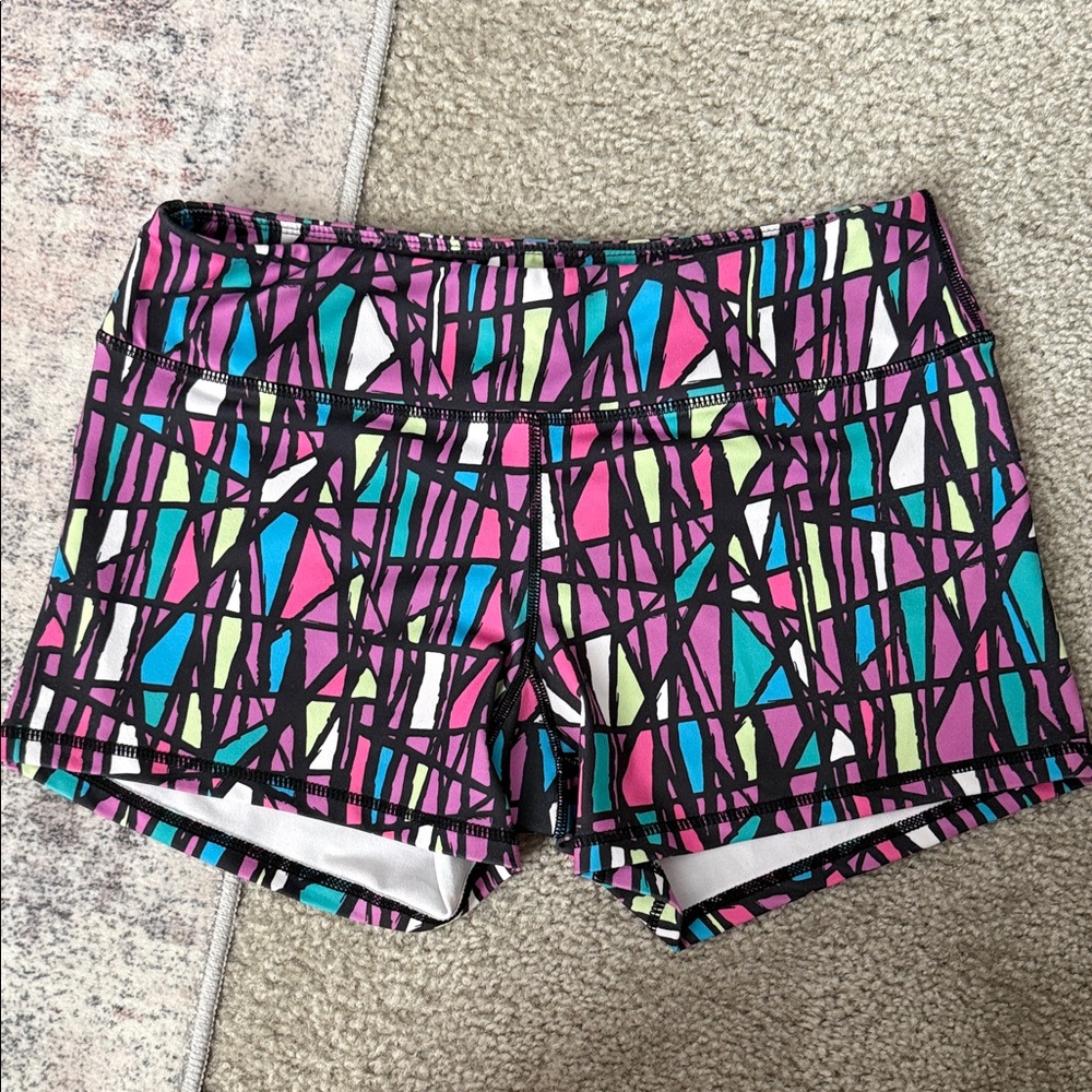 Born Primitive Multicolor Geometric Athletic Shorts